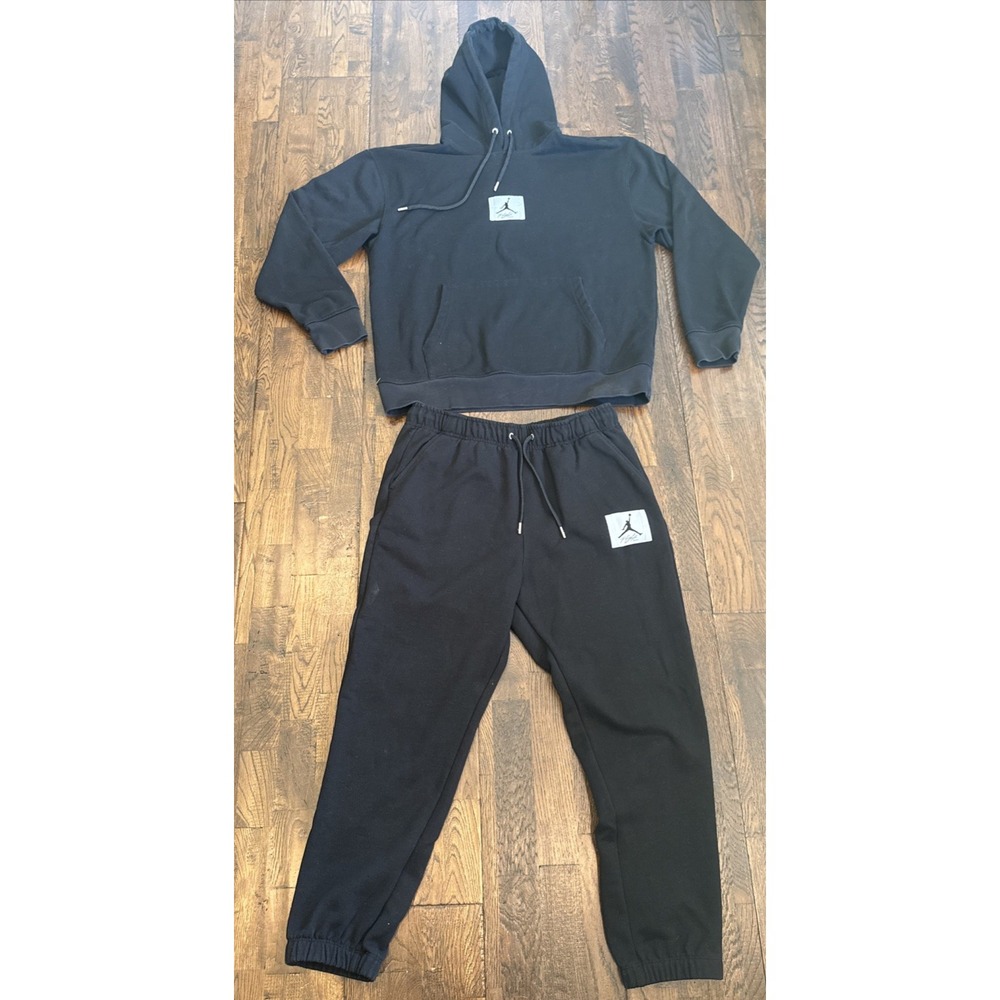 Nike Air Jordan Essential Flight Hoodie 2XL DQ7338‑010 & Pants XL DQ7469‑010 Set